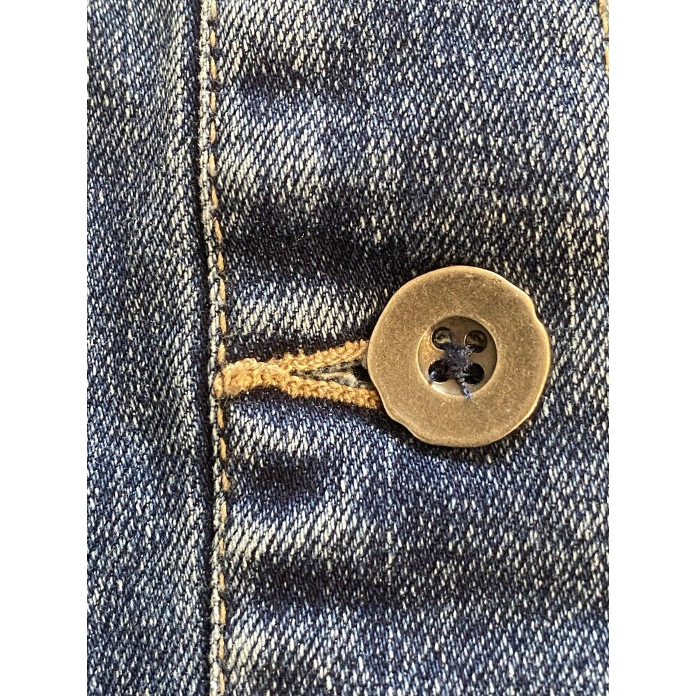 Cato Western Stretch Denim Shirt Dress Frayed Raw Hem Blue Plus Size 16W EUC - Picture 15 of 16